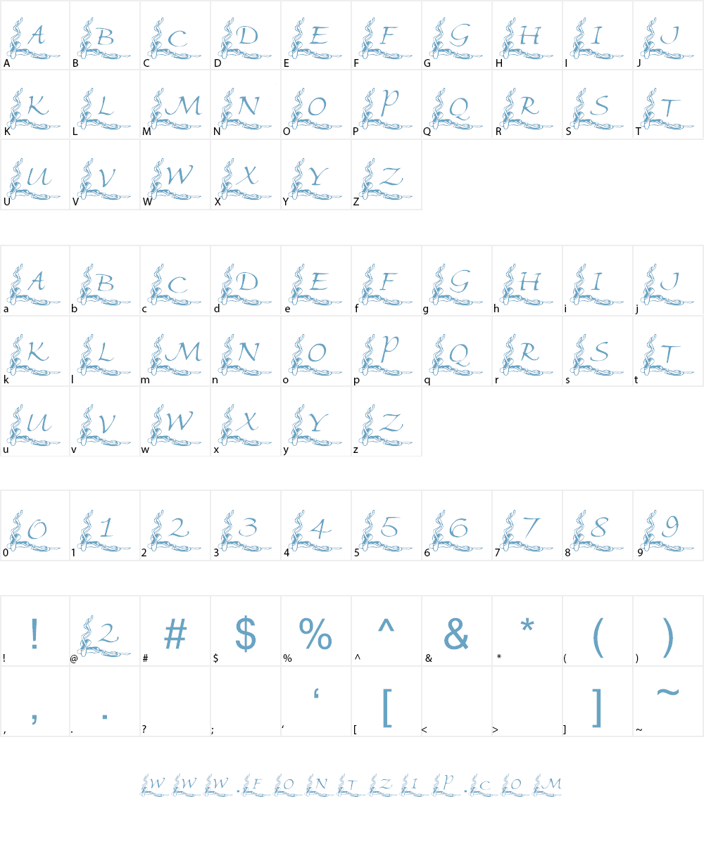 101! Ballet BorderZ Font Character